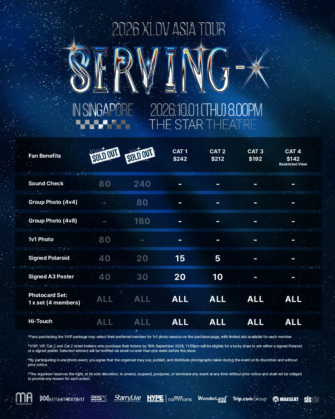 2026 XLOV Asia Tour - SERVING-X in Singapore - MAISEAT